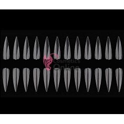 Tipsuri 24 bucati Transparente Stiletto pentru decor modele unghii 4,5 cm